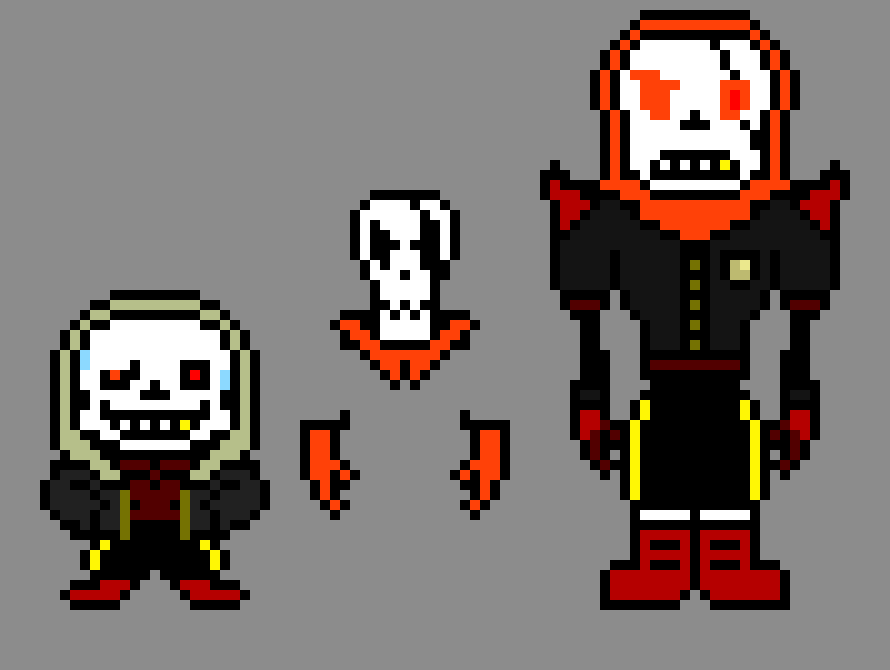 [9664c4] dustfell Sans, Papyrus, Comic Papyrus