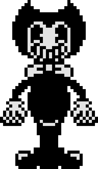 [5e467c] -randomly appears next to kade and tilka- Heya! Wanna know why I look like THIS? -Bendy