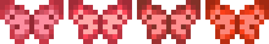 [9b9cad] Red Butterfly Pixel Art