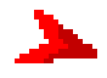 [603421] [They swing their paintbrush in front of them, and another projectile appears, this one being red]