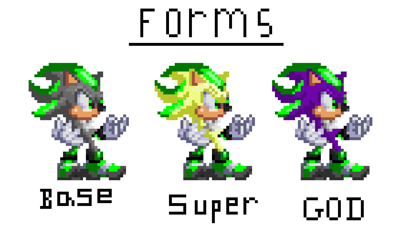 [ed1d20] Archaeus the Hedgehog (All Forms (Not including his Charged Form))