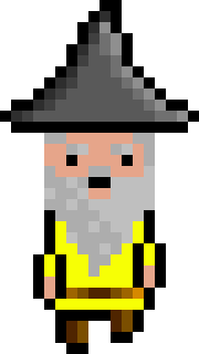 [2f4a79] Pixel Wizard Yellow Jumping AniF1