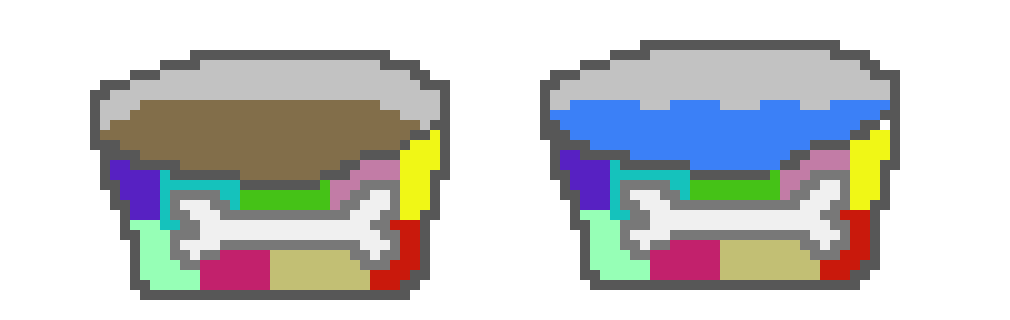 [f1e844] Liza Lou inspired dog bowls