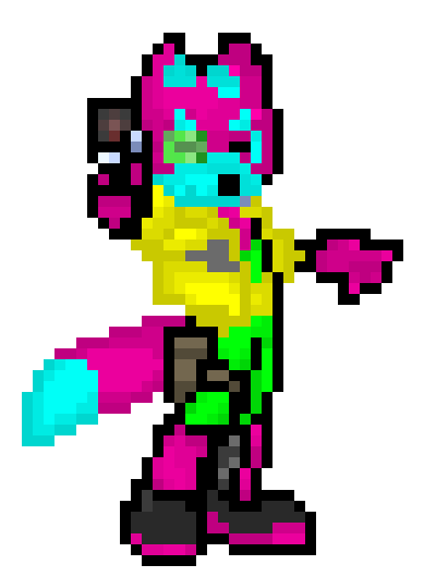 [9664c4] Neon fox pixel