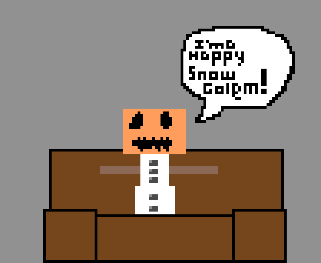 [9664c4] happy minecraft snow golem
