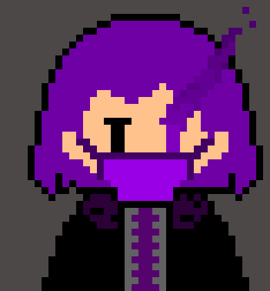 [cd53eb] (389-400) *sends knifes on a string at hitman with his soul purple Hehe muffet fight.*