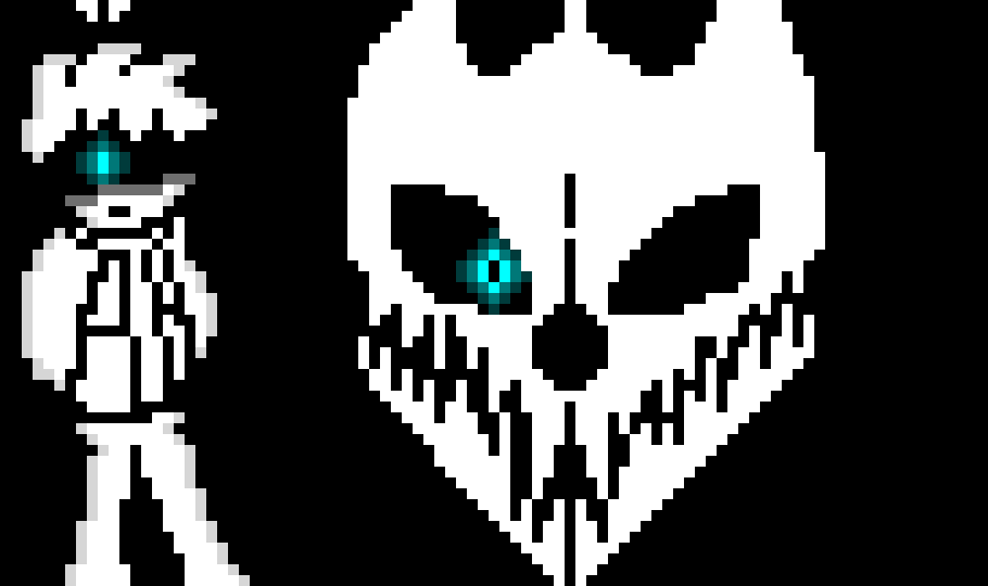 [7a0a81] *he dodges the attacks, some having to teleport away from them.* ... *everything goes black for a split second, pausing the music for that second. once the music resumes, blasters from all around chris (horizontal) fire at him, then he throws chris soul down, up, left, right, up, and down.*