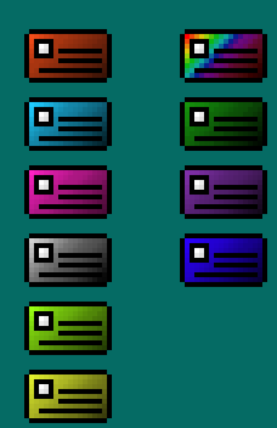 [ebf0c4] so anyway.....anyone else want a Grimious Card? Orange and Dark Green are still open