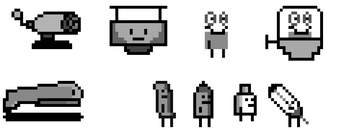 [1b365f] Doodle Land Reference Sheets (Doodle, Doodle in Sub, Basic Enemies)