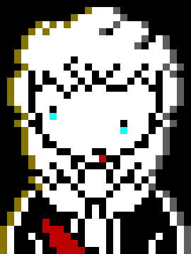 [d9d945] -the hammer was yeeted to Chara's face by the soul- "quit trying to hurt ma! i'm a ghost! i don't need to die twice!" *just give it back to Azzy Chara