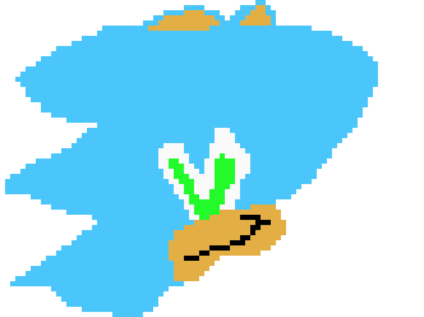 [f84840] Sonic the Hegdehog Pixel Art