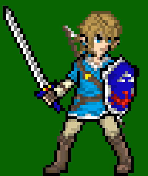 [4076f0] HAA! -slashes the blaster dude- -Link (cleetus)