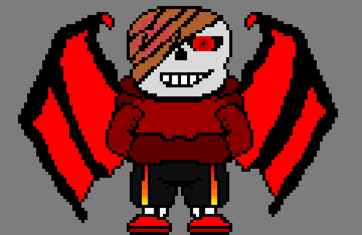 [fb7182] *Gets up and Fly's over there again* DONT HURT THEM!! *Hits with more bones and more gaster blaster's* :DR