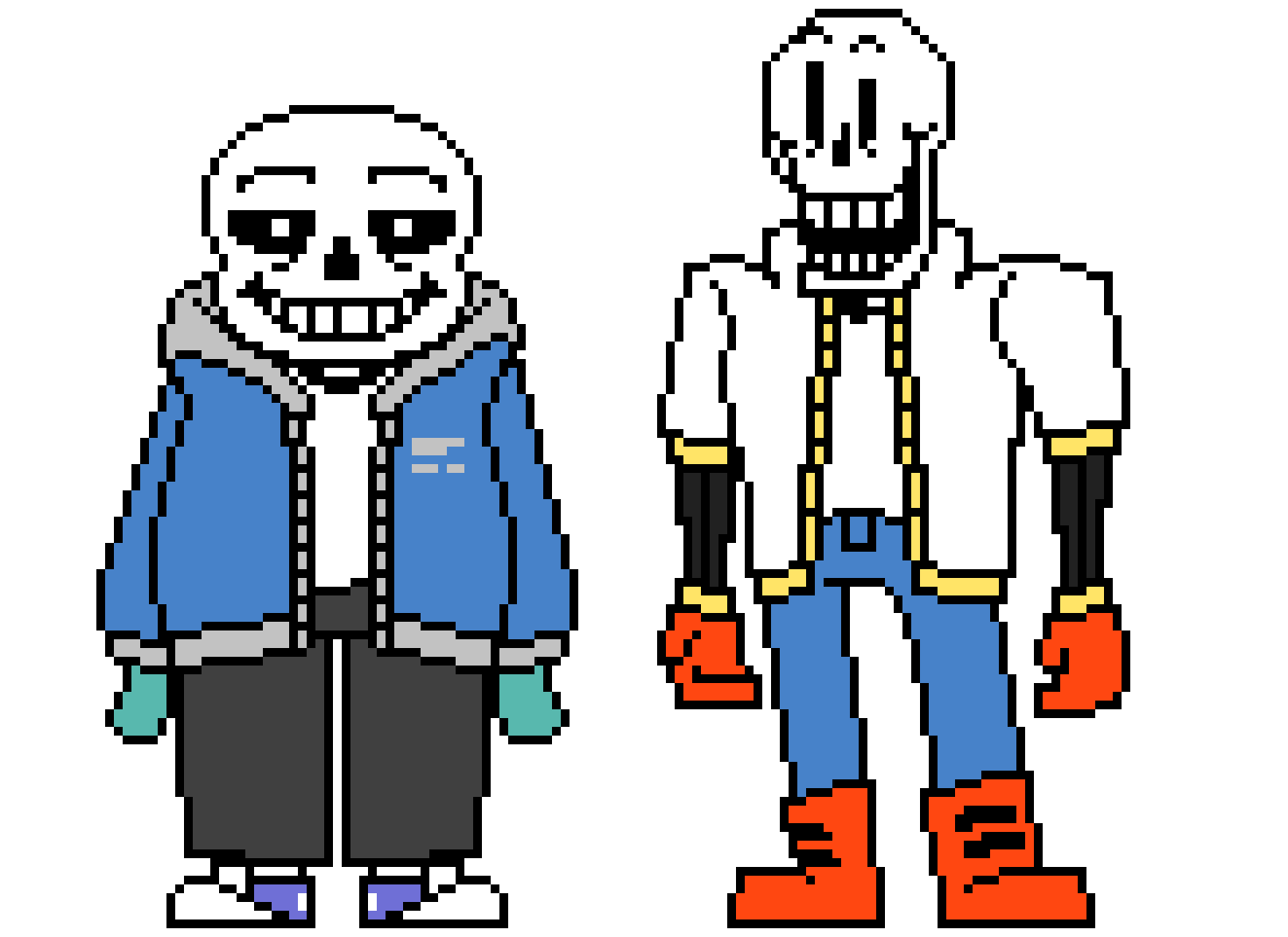 [f16278] CANON!TaleTale Sans and Papyrus The Skeletons Skelebros Epicized