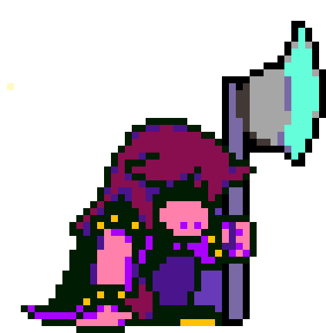 [4076f0] -gets up- KRIS, WAIT UP DUMBASS! -susie (darkworld outfit) (Cleetus