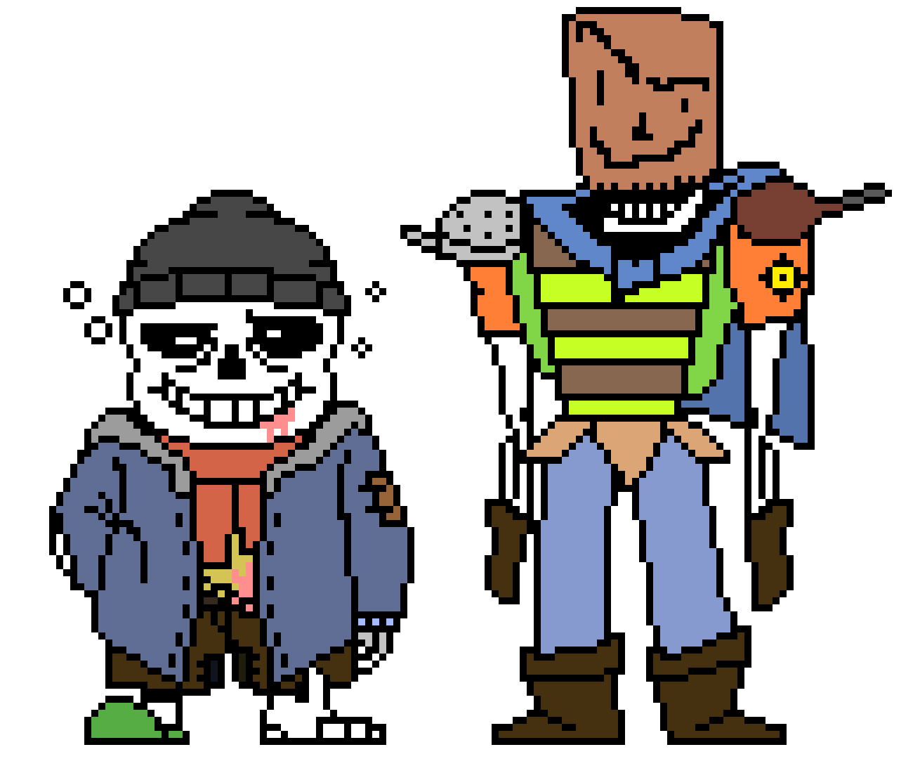 [6346ca] Hobotale Sans and Papyrus The Skeletons. ( Skelebros Update )