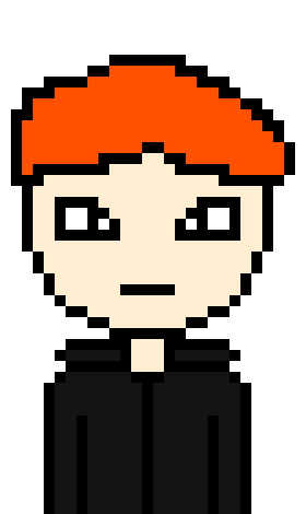 [a41074] I'm Aaron my pet wolf is Ace and this is my og sprite it looks like me IRL but in Pixel art