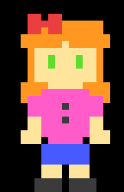 [6cf85f] why is there a blue hared kid? looks evil. :(   -mini liz