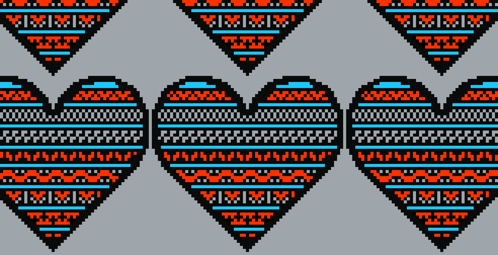 [9664c4] hearts pddern