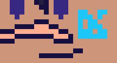 [55123c] omg the pink thing is a nose and the line is the mouth I thought the pink thing was the mouth and the line was the  fold like if you were to fold your lip ugh im stupid