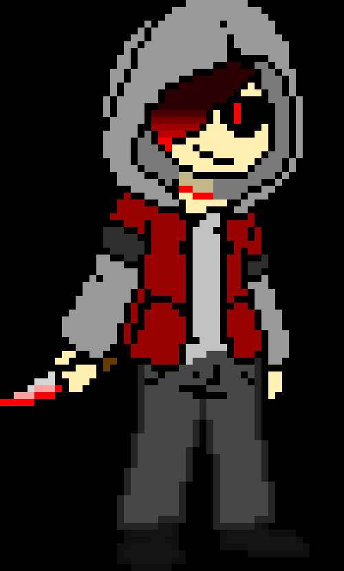 [39b34f] -spins knife- guess theres no room for your ol pal anti in the conversation...-points knife at xavier- one step closer...i DARE you...