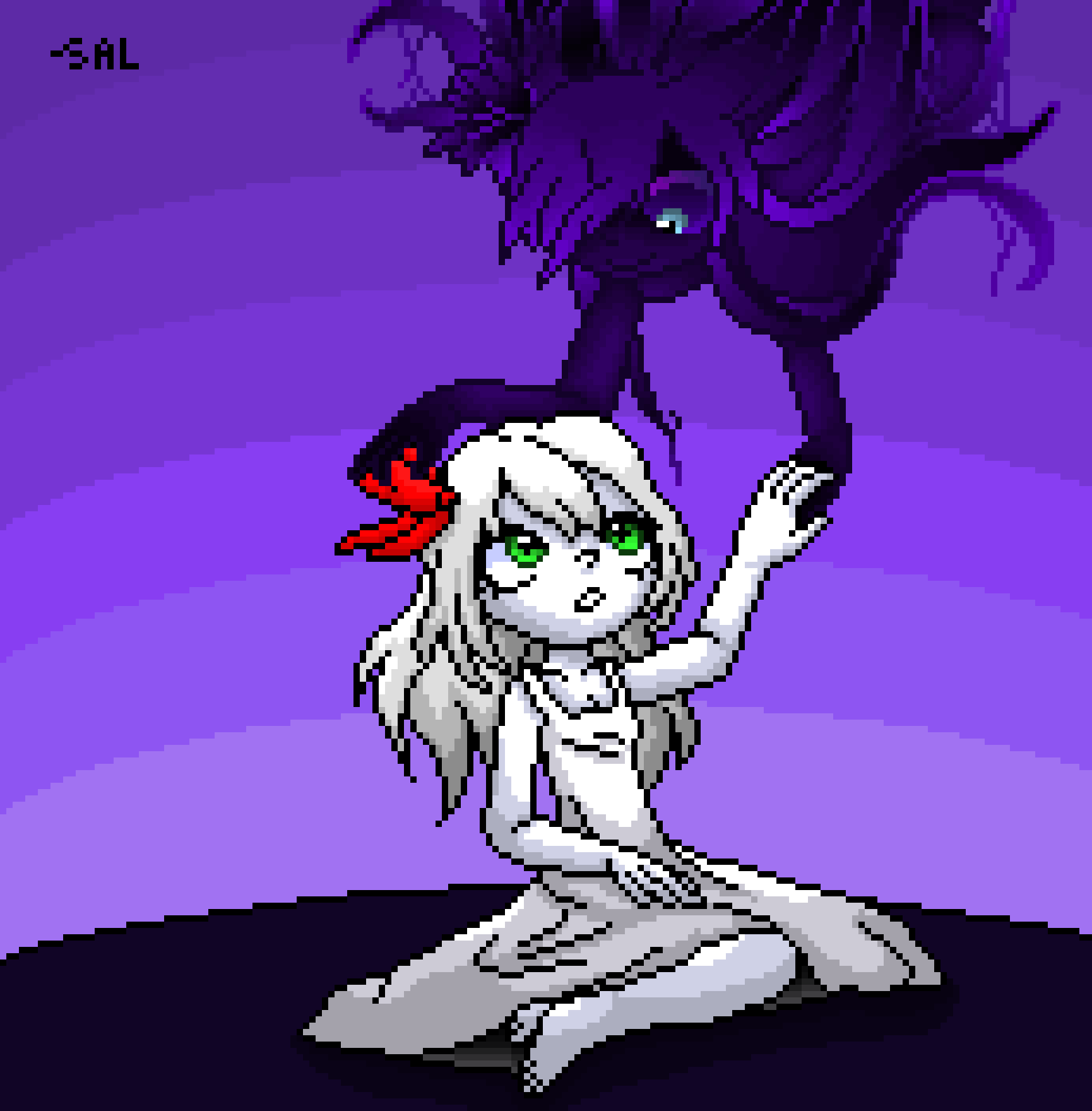 [f7c573] well, i started shading the ground she was on, i was gonna put a tree in the background and some stars