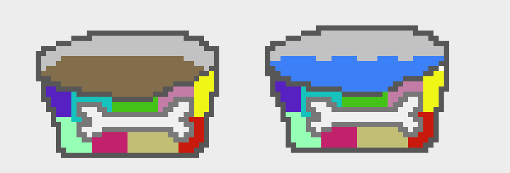 [f1e844] Liza Lou inspired dog bowls