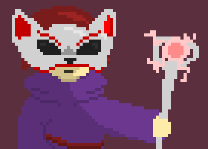 [5b2f3e] -he doesn't react to the kick as he wasn't hurt from it, however out of anger, dark yet colorful smoke rises as his staff shines with energy-  DO ANY OF YOU FUCKING CARE?!