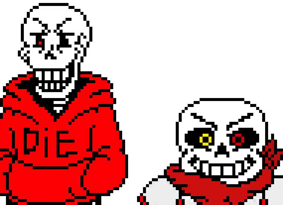 [523106] "hey sans" "what paps?" "*infinite puns*" "SHUT-"-totally original papyrus and sans.