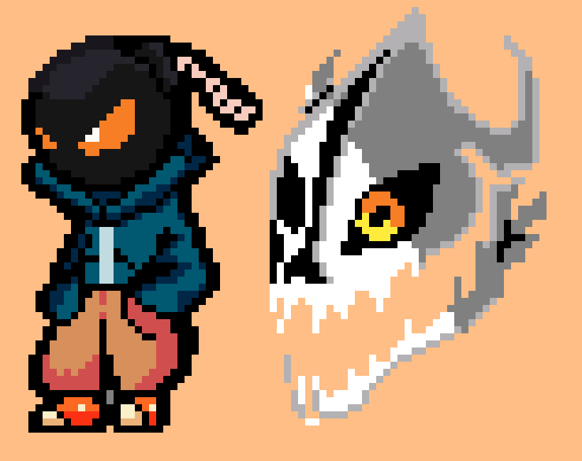 [a23199] My deltarune character is done (btw could not find who made the gaster blaster sprite could someone help me with that so i can credit them)