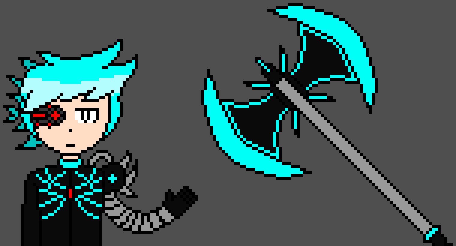 [5636d8] *The axe however simply flies back at him*