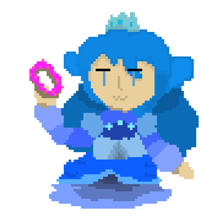 [5e6c2a] Saphire holding a donut my oc