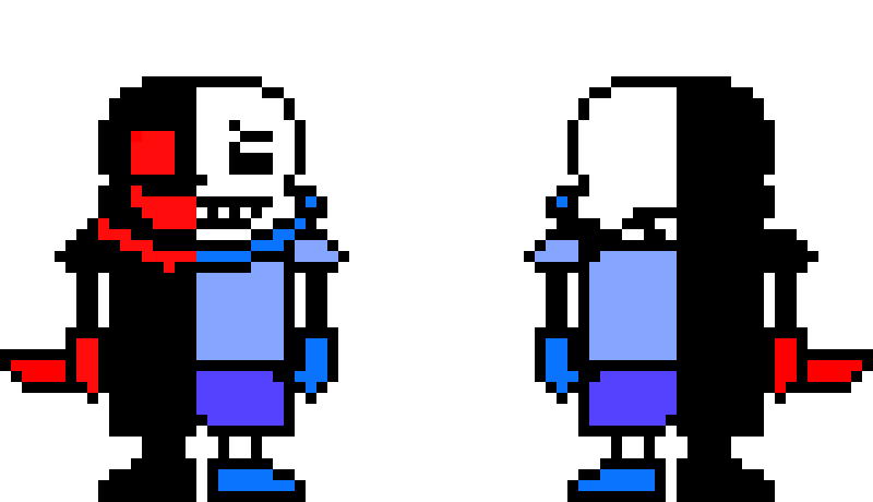 [9664c4] Possessed Underswap Sans Front and Back View