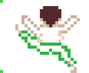 [9664c4] Green pants man right -2 left 2