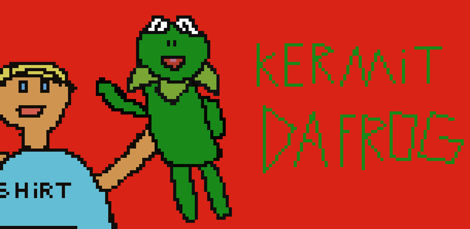 [9664c4] Kermit Da Frog Pixel Art