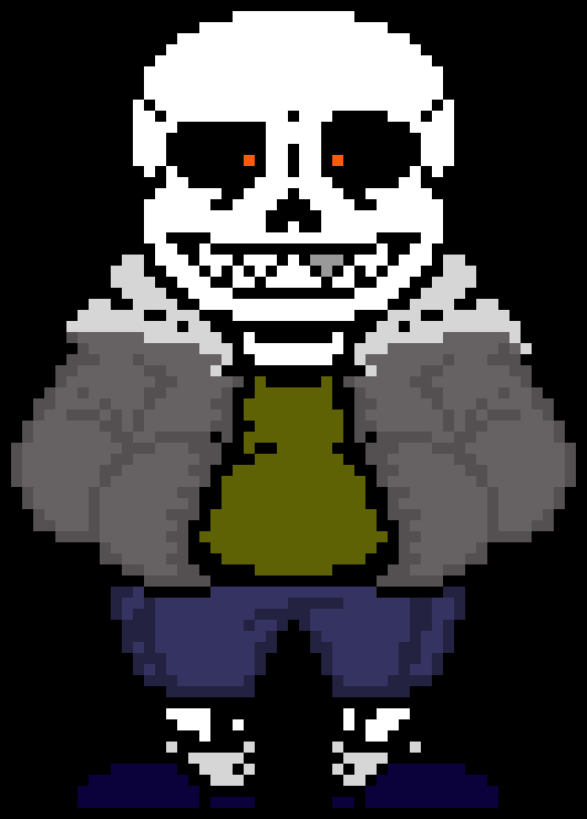 [662517] *looks down at Sunky* Huh? What do you want?  {Fallen Core Sans}