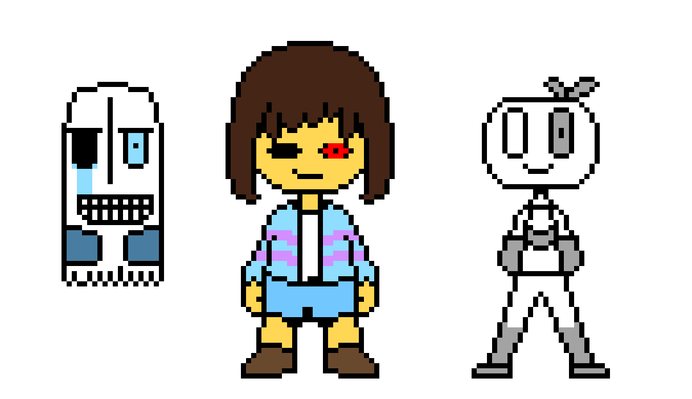 [6b40fc] Enter Time Trio (ET Frisk,  ES Napstablook,  SE G. Kid)