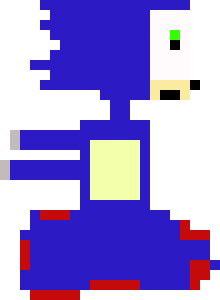 [9664c4] Sonic The Pixelhog running