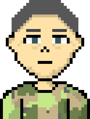 [90896a] Third and final voice: Andrew Solid. Modeled after an instructor from the ROTC program, Solid acts as Chris's sense of self-preservation. If for any reason Chris isn't alert and aware of his surroundings, Solid snaps him back to reality. He'd also take over if Chris ever needed to defend himself from attack, since ROTC is where Chris learned all of his self-defense mechanisms, but it's not like that will ever happen, right? Regardless, Chris's physical safety is Solid's number one priority.