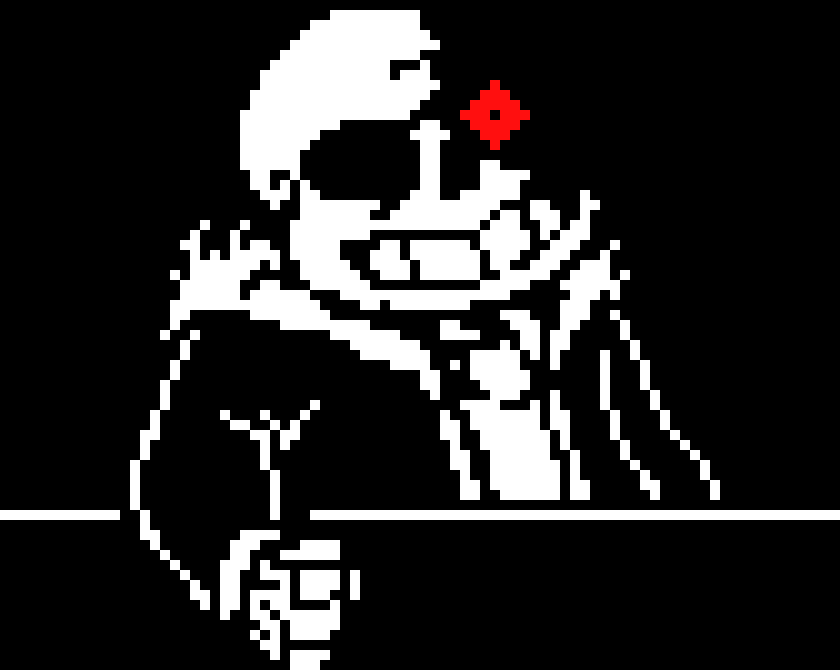 [11a9d7] WHERE IS CHARA? -eye turns a bright red color- -Shop Keeper Sans