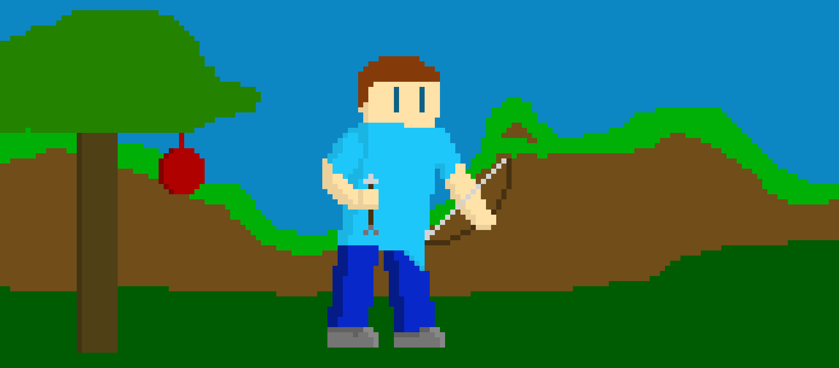 [9664c4] Steve with bow in a new world