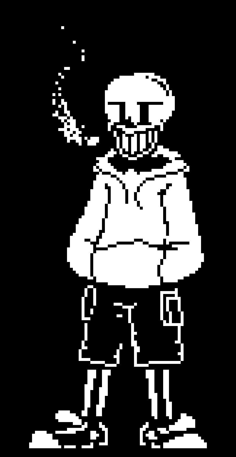 [2fbf6b] * Out of the fog of snowdin, you encounter papyrus. *