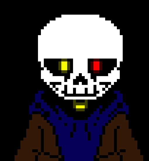 [c7b058] *follows where the sound of the thud came from* .. *sees the sans* oh