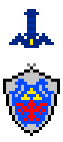 [9664c4] Hylian Shield Pixel Art