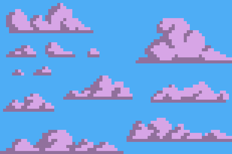 [a4a12c] Clouds pixel art