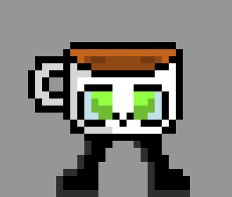 [6a27ef] [Cuppy] *cuppy jumps onto the guards face and tips Boiling coffee onto his face , giving him 3rd degree burns* HA!