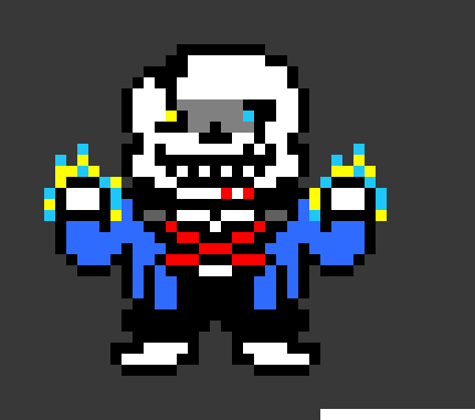 [1b2334] (shots the bones and blasters at the same time)