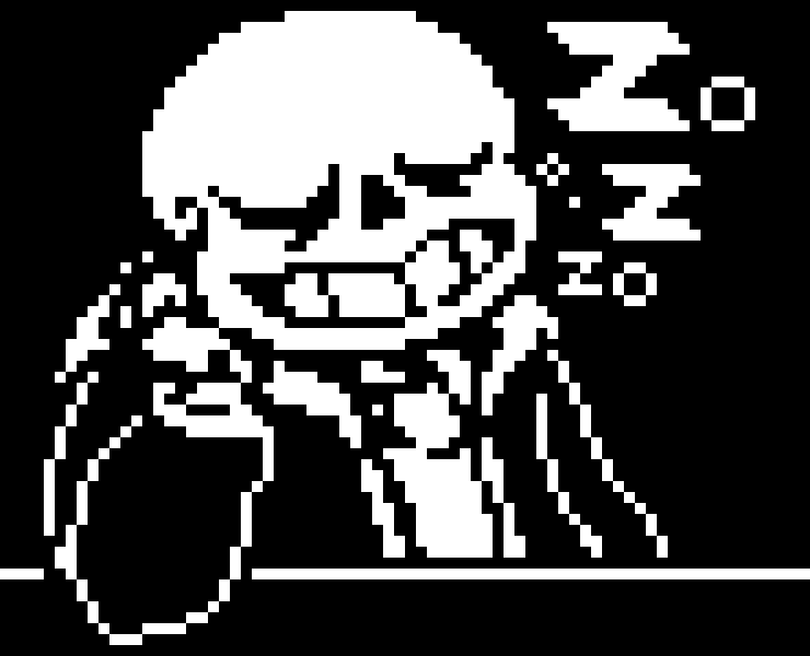 [11a9d7] -falls asleep- -foxlya hears sans snoring in the background- -Shop Keeper Sans