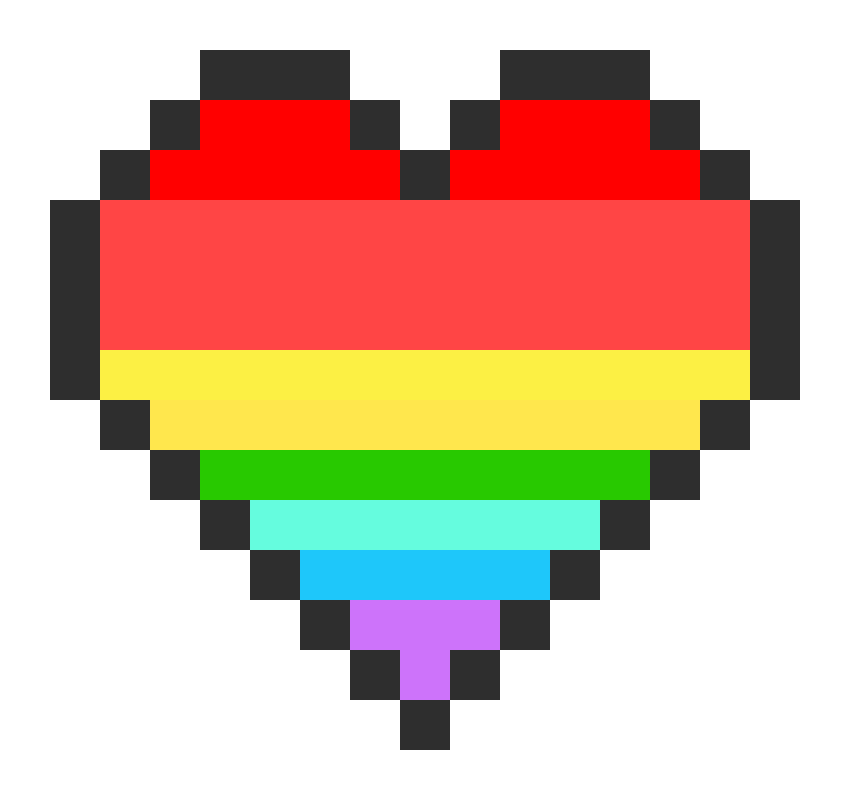 [b1265c] Rainbow Heart