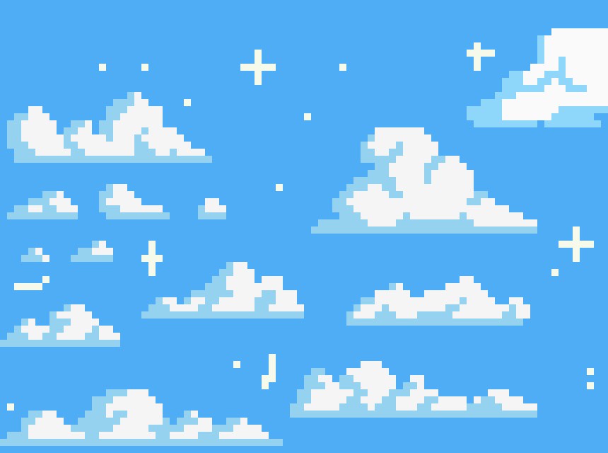 [499537] Clouds pixel art